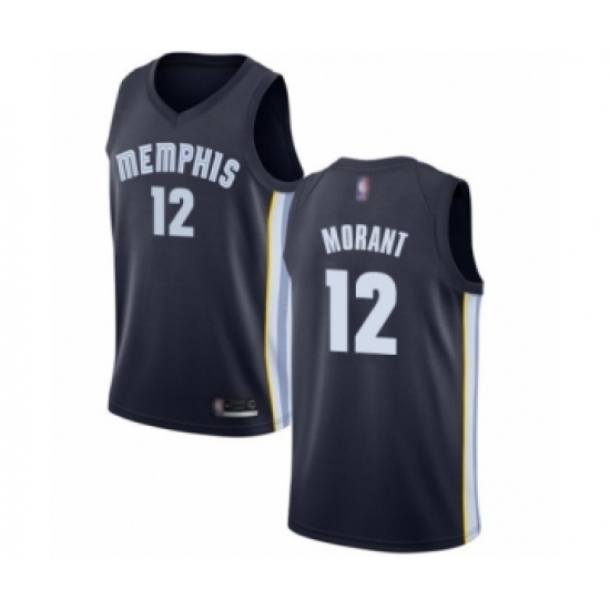 Youth Memphis Grizzlies 12 Ja Morant Swingman Navy Blue Basketball Jersey - Icon Edition