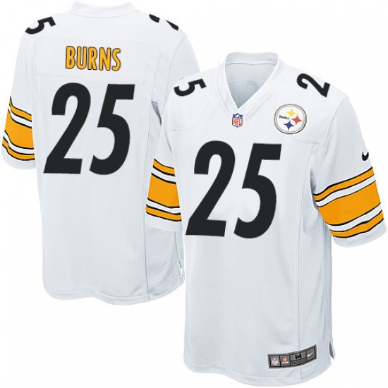 Men's Nike Pittsburgh Steelers 25 Artie Burns Game White NFL Jersey