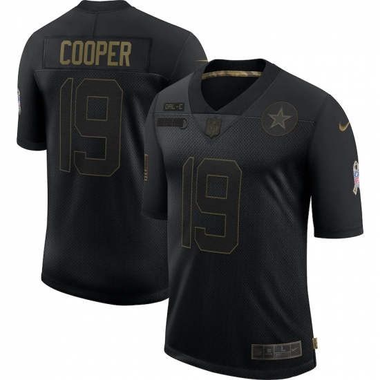 Men's Dallas Cowboys 19 Amari Cooper Black 2020 Salute To Service Limited Jersey
