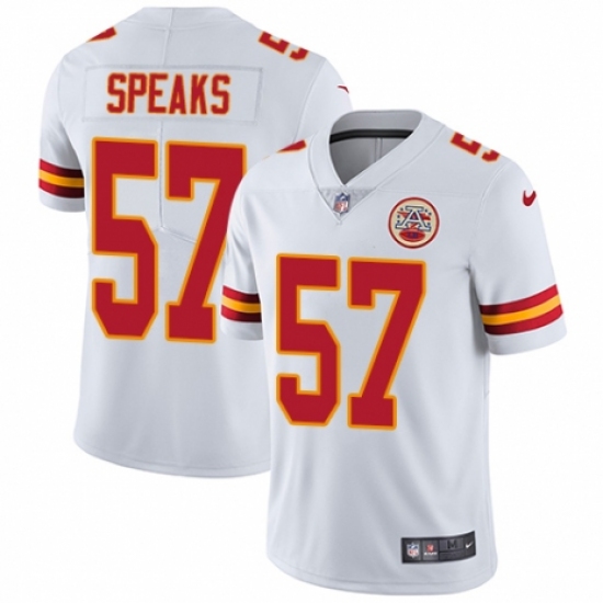 Youth Nike Kansas City Chiefs 57 Breeland Speaks White Vapor Untouchable Limited Player NFL Jersey
