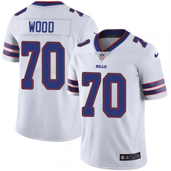 Youth Nike Buffalo Bills 70 Eric Wood White Vapor Untouchable Limited Player NFL Jersey