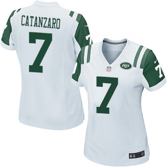 Women's Nike New York Jets 7 Chandler Catanzaro Game White NFL Jersey