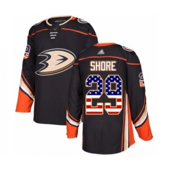Youth Anaheim Ducks 29 Devin Shore Authentic Black USA Flag Fashion Hockey Jersey