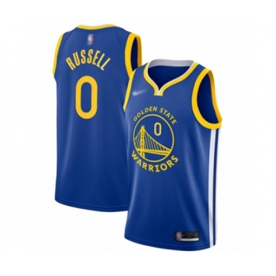 Women's Golden State Warriors 0 D'Angelo Russell Swingman Royal Finished Basketball Jersey - Icon Edition
