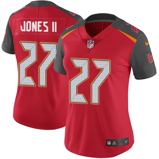 Women's Nike Tampa Bay Buccaneers 27 Ronald Jones II Red Team Color Stitched NFL Vapor Untouchable Limited Jersey