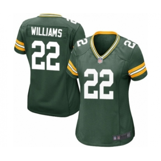 Women's Green Bay Packers 22 Dexter Williams Game Green Team Color Football Jersey