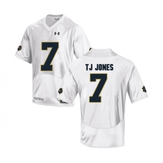 Notre Dame Fighting Irish 7 TJ Jones White College Football Jersey