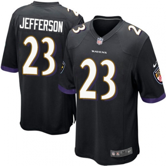 Men's Nike Baltimore Ravens 23 Tony Jefferson Game Black Alternate NFL Jersey