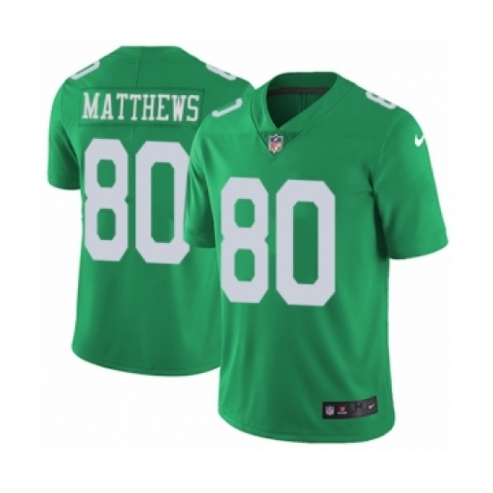 Men's Nike Philadelphia Eagles 80 Jordan Matthews Limited Green Rush Vapor Untouchable NFL Jersey