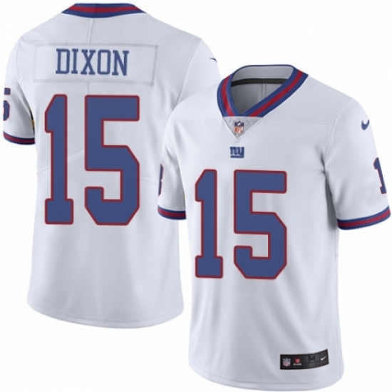 Men's Nike New York Giants 15 Riley Dixon Limited White Rush Vapor Untouchable NFL Jersey