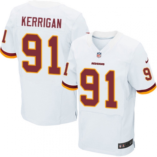 Men's Nike Washington Redskins 91 Ryan Kerrigan New Elite White NFL Jersey