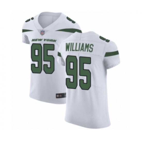 Men's New York Jets 95 Quinnen Williams White Vapor Untouchable Elite Player Football Jersey