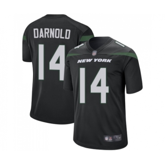 Men's New York Jets 14 Sam Darnold Game Black Alternate Football Jersey