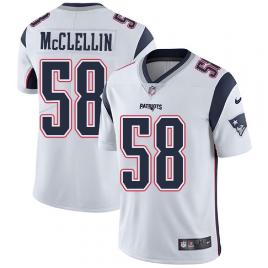 Men's Nike New England Patriots 58 Shea McClellin White Vapor Untouchable Limited Player NFL Jersey
