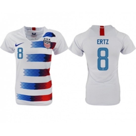 Women's USA 8 Ertz Home Soccer Country Jersey