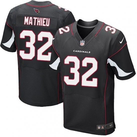 Men's Nike Arizona Cardinals 32 Tyrann Mathieu Elite Black Alternate NFL Jersey