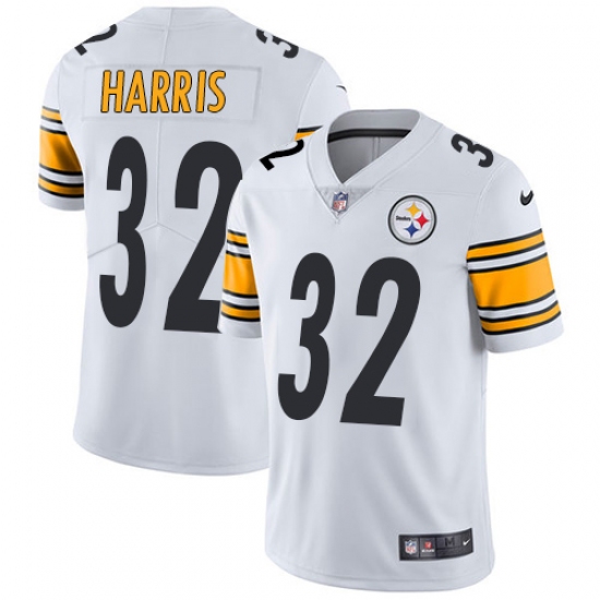 Men's Nike Pittsburgh Steelers 32 Franco Harris White Vapor Untouchable Limited Player NFL Jersey