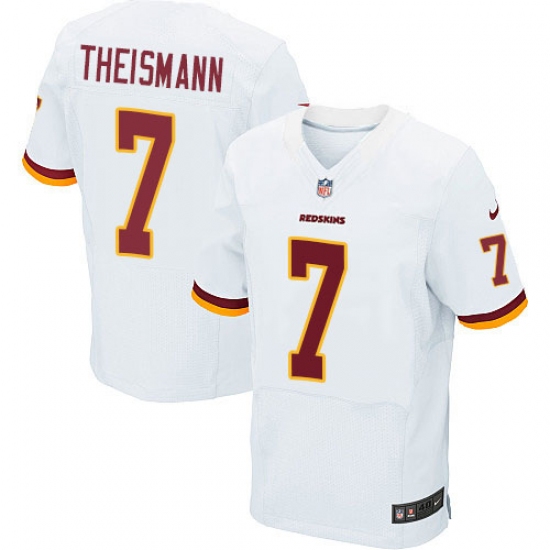 Men's Nike Washington Redskins 7 Joe Theismann Elite White NFL Jersey