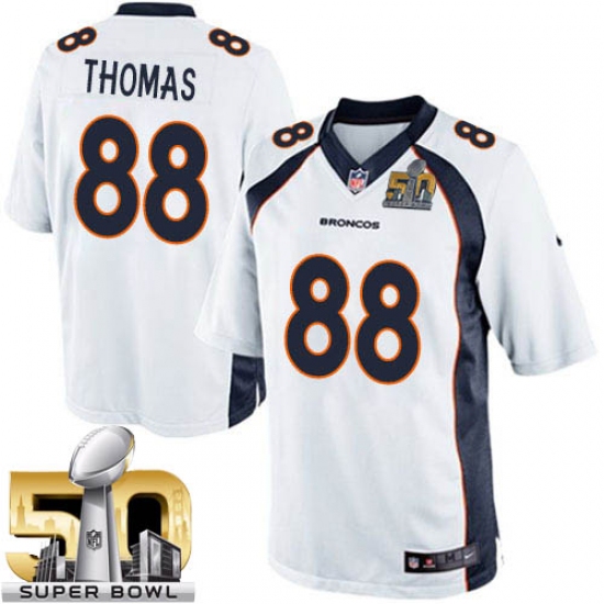 Men's Nike Denver Broncos 88 Demaryius Thomas Limited White Super Bowl 50 Bound NFL Jersey