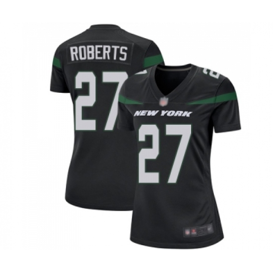Women's New York Jets 27 Darryl Roberts Game Black Alternate Football Jersey