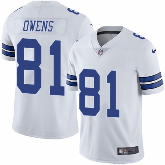 Men's Nike Dallas Cowboys 81 Terrell Owens White Vapor Untouchable Limited Player NFL Jersey