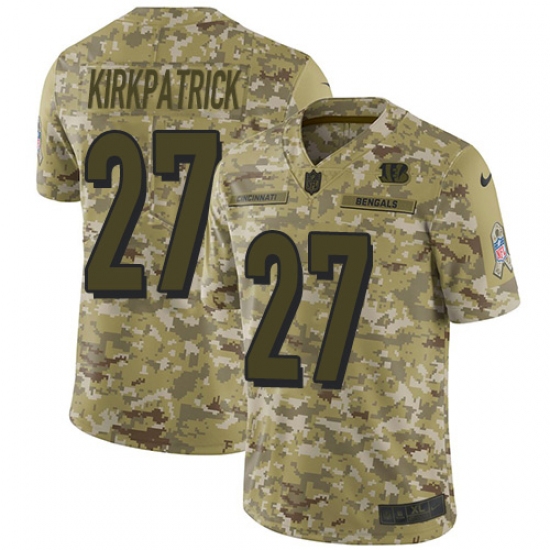 Men's Nike Cincinnati Bengals 27 Dre Kirkpatrick Limited Camo 2018 Salute to Service NFL Jersey