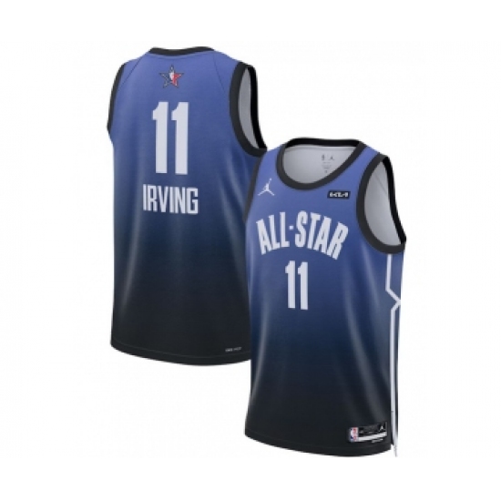 Men's 2023 All-Star 11 Kyrie Irving Blue Game Swingman Stitched Basketball Jersey