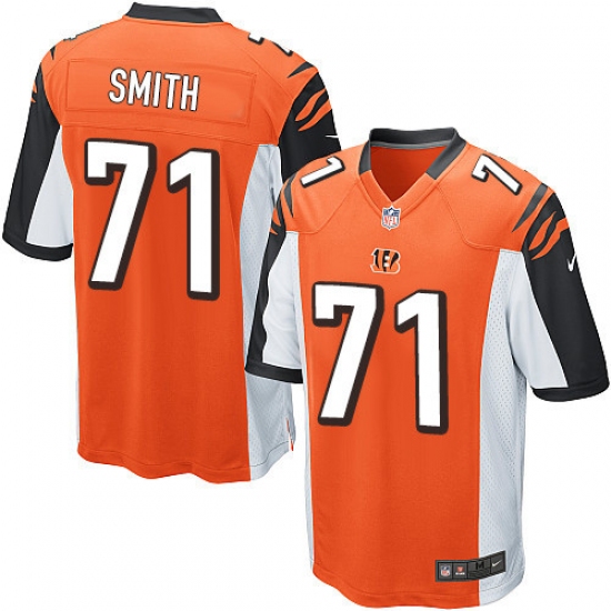 Men's Nike Cincinnati Bengals 71 Andre Smith Game Orange Alternate NFL Jersey