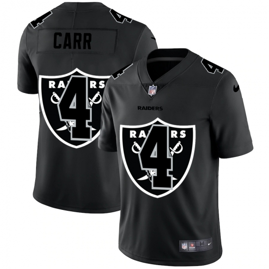 Men's Oakland Raiders 4 Derek Carr Black Nike Black Shadow Edition Limited Jersey