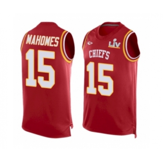 Youth Kansas City Chiefs 15 Patrick Mahomes Red Limited Super Bowl LV Jersey