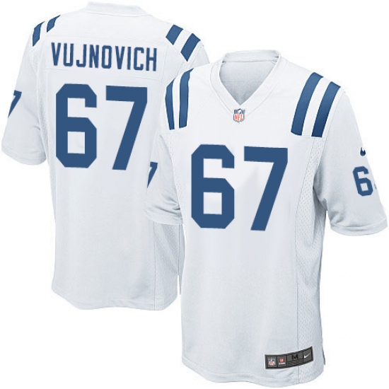 Men's Nike Indianapolis Colts 67 Jeremy Vujnovich Game White NFL Jersey