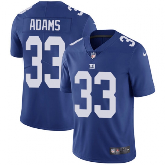 Youth Nike New York Giants 33 Andrew Adams Elite Royal Blue Team Color NFL Jersey