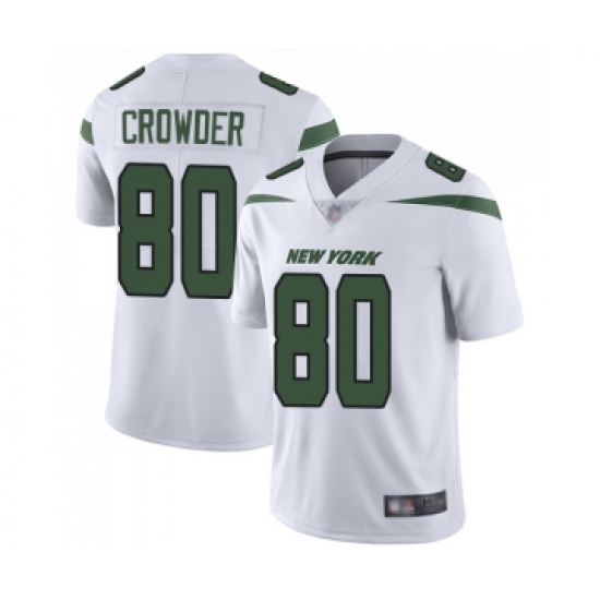 Youth New York Jets 80 Jamison Crowder White Vapor Untouchable Limited Player Football Jersey