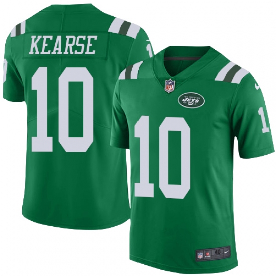 Men's Nike New York Jets 10 Jermaine Kearse Elite Green Rush Vapor Untouchable NFL Jersey