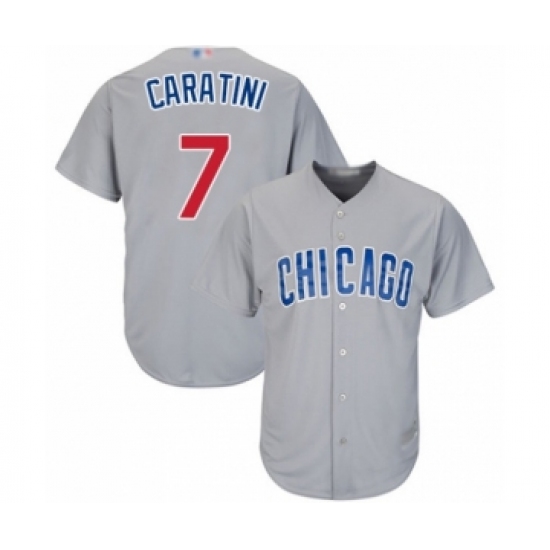 Youth Chicago Cubs 7 Victor Caratini Authentic Grey Road Cool Base Baseball Player Jersey