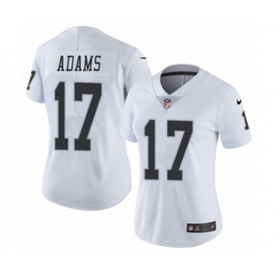 Women's Las Vegas Raiders 17 Davante Adams White Vapor Untouchable Limited Stitched Jersey
