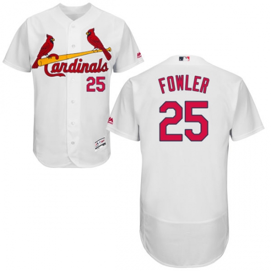 Men's Majestic St. Louis Cardinals 25 Dexter Fowler White Flexbase Authentic Collection MLB Jersey