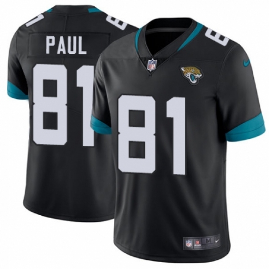 Men's Nike Jacksonville Jaguars 81 Niles Paul Teal Green Team Color Vapor Untouchable Limited Player NFL Jersey