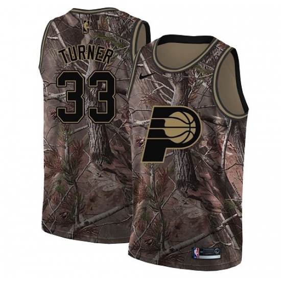Men's Nike Indiana Pacers 33 Myles Turner Swingman Camo Realtree Collection NBA Jersey