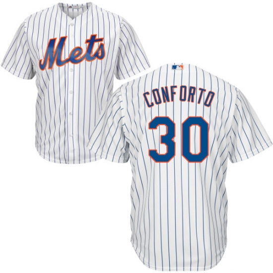 Youth Majestic New York Mets 30 Michael Conforto Authentic White Home Cool Base MLB Jersey