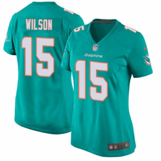 Women's Nike Miami Dolphins 15 Albert Wilson Game Aqua Green Team Color NFL Jersey