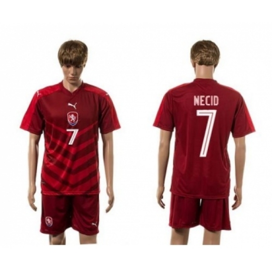 Czech 7 Necid Red Home Soccer Country Jersey