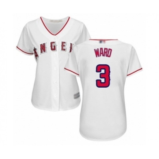 Women's Los Angeles Angels of Anaheim 3 Taylor Ward Authentic White Home Cool Base Baseball Player Jersey