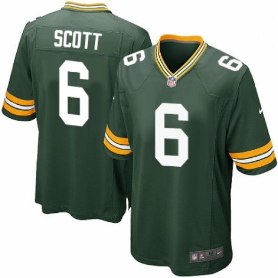 Men's Nike Green Bay Packers 6 JK Scott Game Green Team Color NFL Jersey