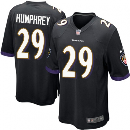 Men's Nike Baltimore Ravens 29 Marlon Humphrey Game Black Alternate NFL Jersey