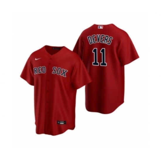 Women's Boston Red Sox 11 Rafael Devers Nike Red Replica Alternate Jersey