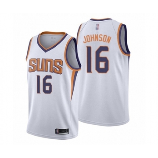 Women's Phoenix Suns 16 Tyler Johnson Swingman White Basketball Jersey - Association Edition
