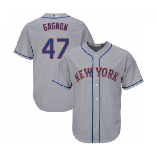 Youth New York Mets 22 Drew Gagnon Authentic Grey Road Cool Base Baseball Player Jersey