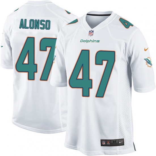 Men's Nike Miami Dolphins 47 Kiko Alonso Game White NFL Jersey