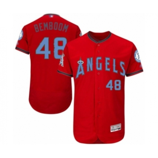 Men's Los Angeles Angels of Anaheim 48 Anthony Bemboom Authentic Red 2016 Father's Day Fashion Flex Base Baseball Player Jersey
